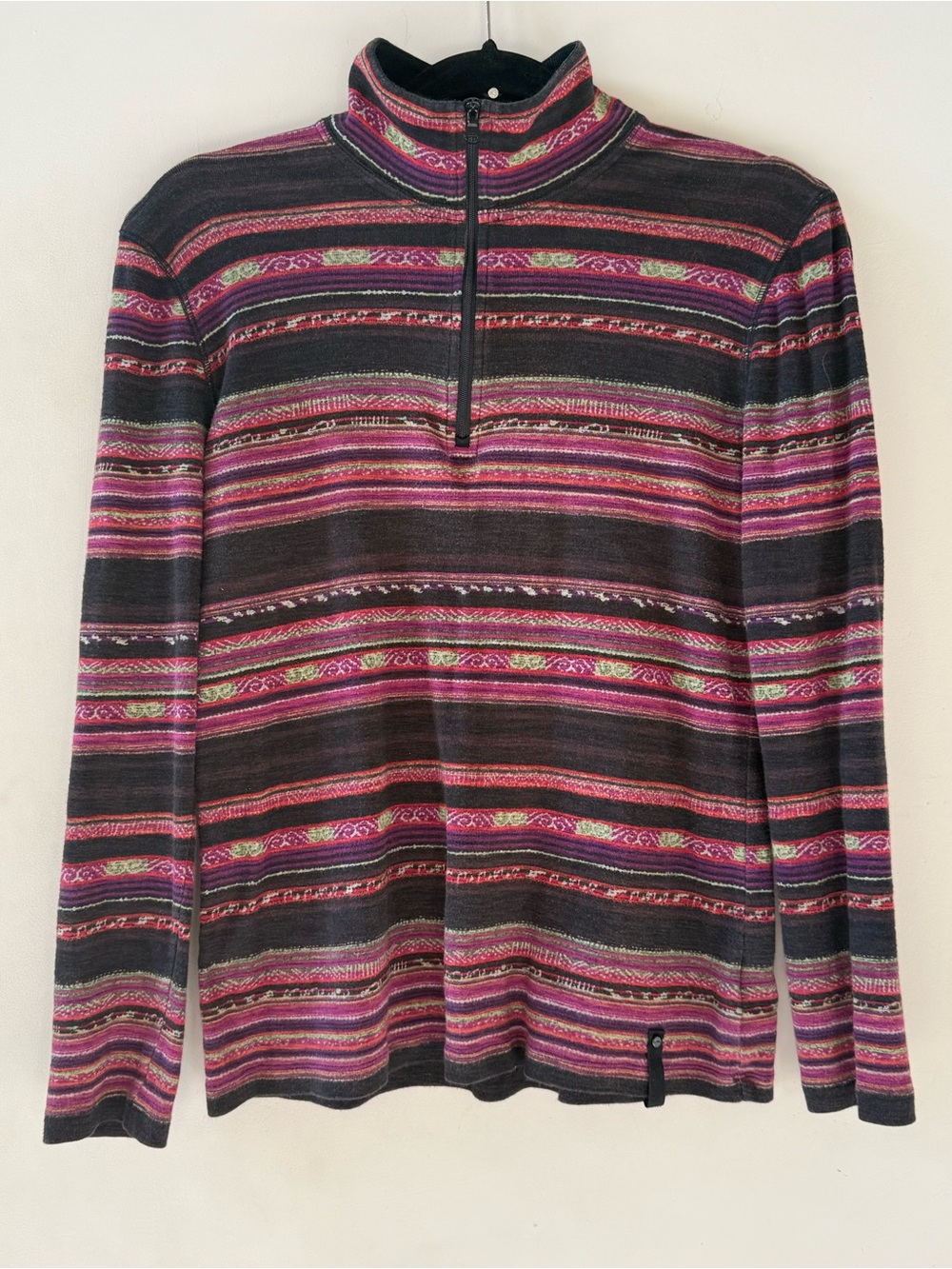 Lauren Active by Ralph Lauren Women’s 1/4th Zipped Pullover Top Cotton Y2K